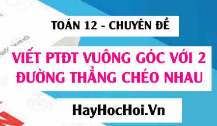 Viết phương trình đường vuông góc chung của 2 đường thẳng chéo nhau - Toán 12 chuyên đề